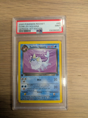 Dunkles Aquana 1 Edition 45/82 PSA 9 Deutsch