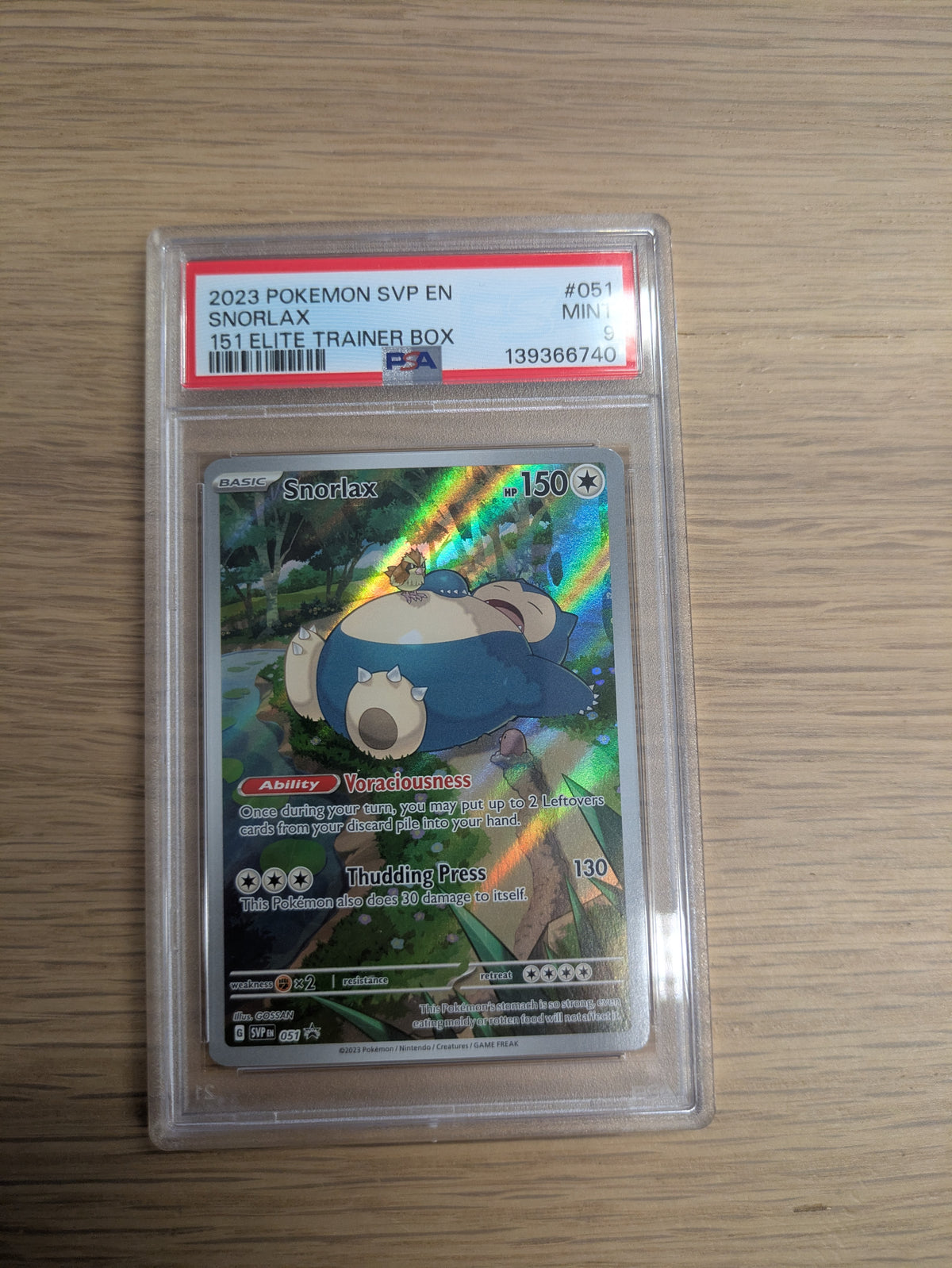 Snorlax 051 PSA 9 - Englisch