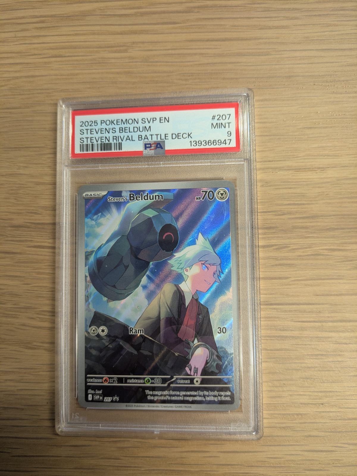 Steven's Beldum SVP207 PSA 9 - Englisch