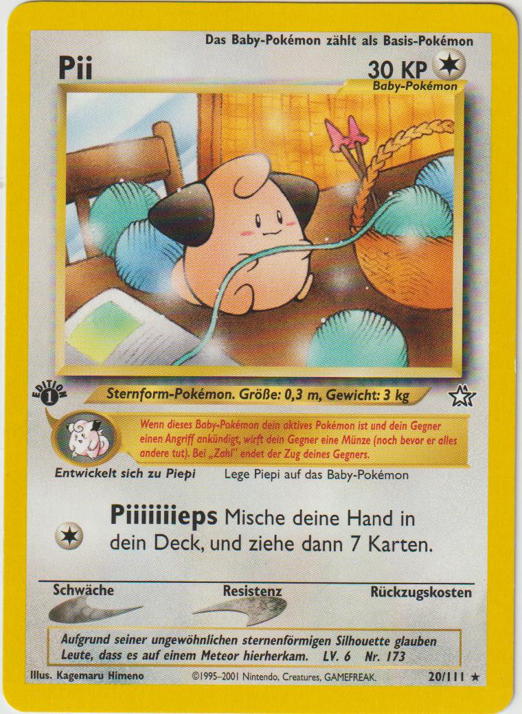 Pii 1 Edition  20/111 Neo Genesis - Deutsch - Good