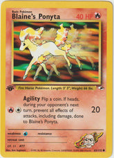 Blaine's Ponyta 1 Edition 63/132 Gym Heroes - Englisch - Excellent - Good