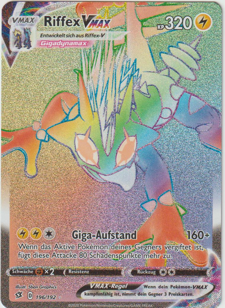 Riffex VMAX RB 196/192 - Schwert &amp; Schild - Clash der Rebellen - Deutsch - Near Mint