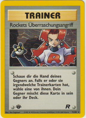 Rockets Überraschungsangriff 1 Edition  71/82 Team Rocket- Deutsch - Near Mint