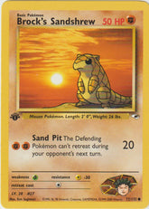 Brock's Sandshrew 1 Edition 72/132 Gym Heroes - Englisch - Excellent - Good