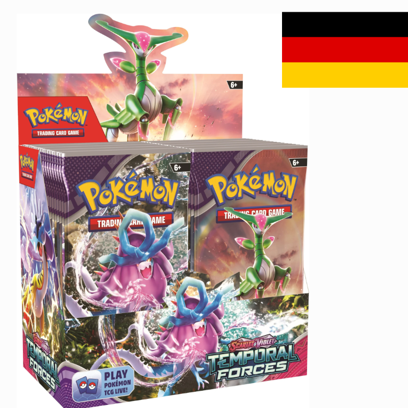 Pokémon Scarlet &amp; Violet Temporal Forces Display - Deutsch - Vorbestellung 22.3.*