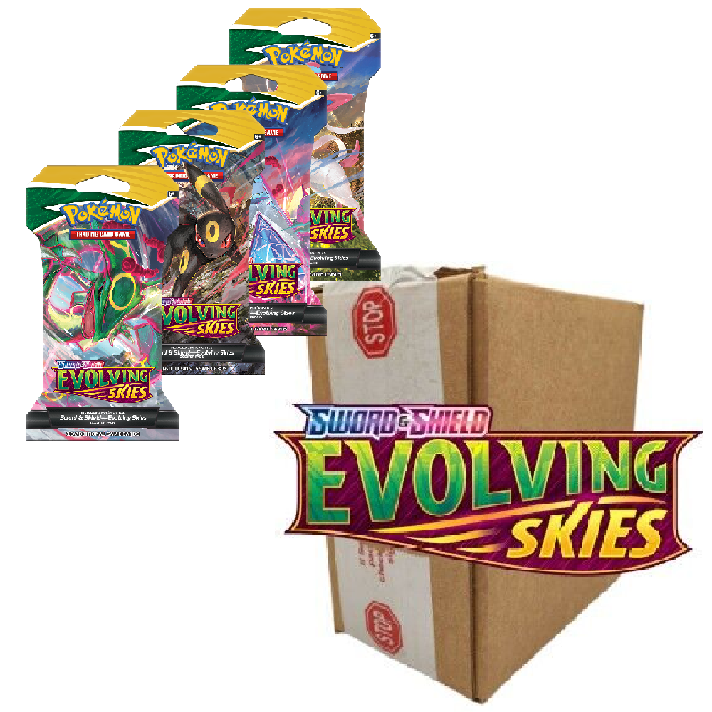 Evolving Skies Sleeved Booster Case (1 Case = 24x Sleeved Booster) - Drachenwandel - Englisch