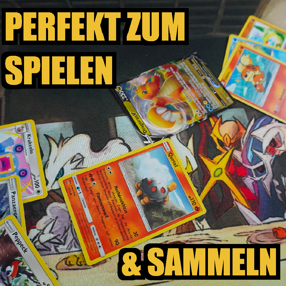 50 Verschiedene Pokemon Karten Set Deutsch - 50 Stück Karten Set - 2 Holo Karten + 1 Reverse Holo Karte - Pokemonkarten