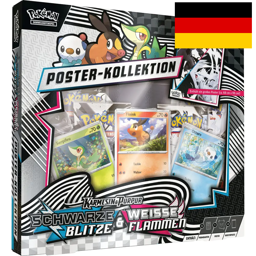 Pokemon Schwarze Blitze & Weiße Flammen Poster-Kollektion - Deutsch