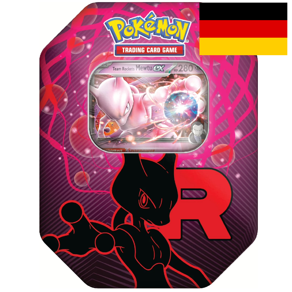 Pokemon Team Rocket Mewtu Tin Deutsch