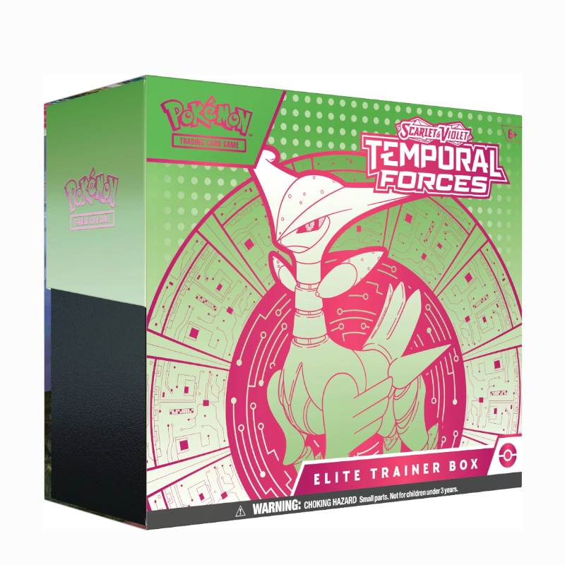 Pokémon Scarlet &amp; Violet Temporal Forces  Elite Trainer Box  (Iron Leaves)- Englisch
