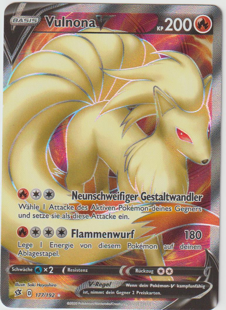 Vulnona V 177/192 Full Art - Schwert &amp; Schild - Clash der Rebellen - Deutsch - Near Mint