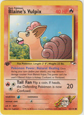 Blaine's Vulpix 1 Edition 65/132 Gym Heroes - Englisch - Excellent - Good