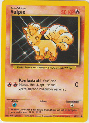 Vulpix 68/102 Base Set - Deutsch - Good