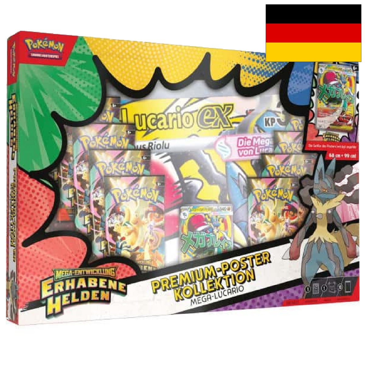 Pokémon Erhabene Helden Mega Lucario Premium Poster Collection - Deutsch