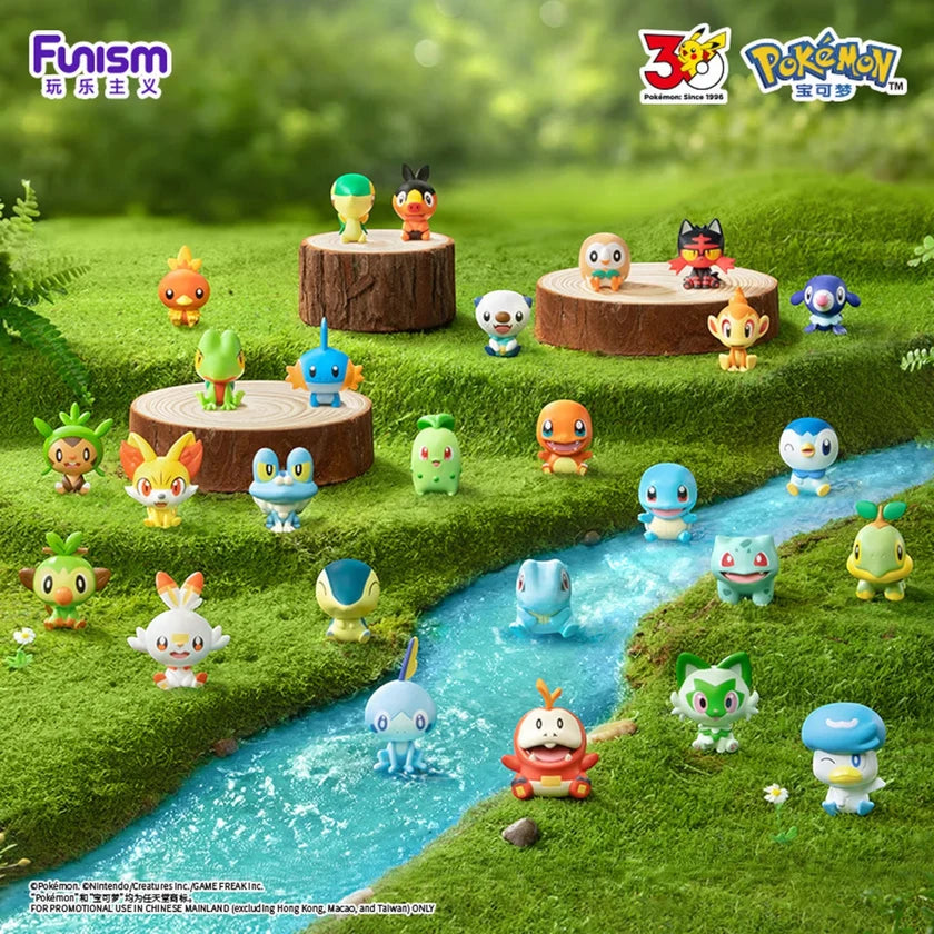 Pokémon Funism 30th Anniversary Blind Box Figuren Starter Set Pokeball Koffer