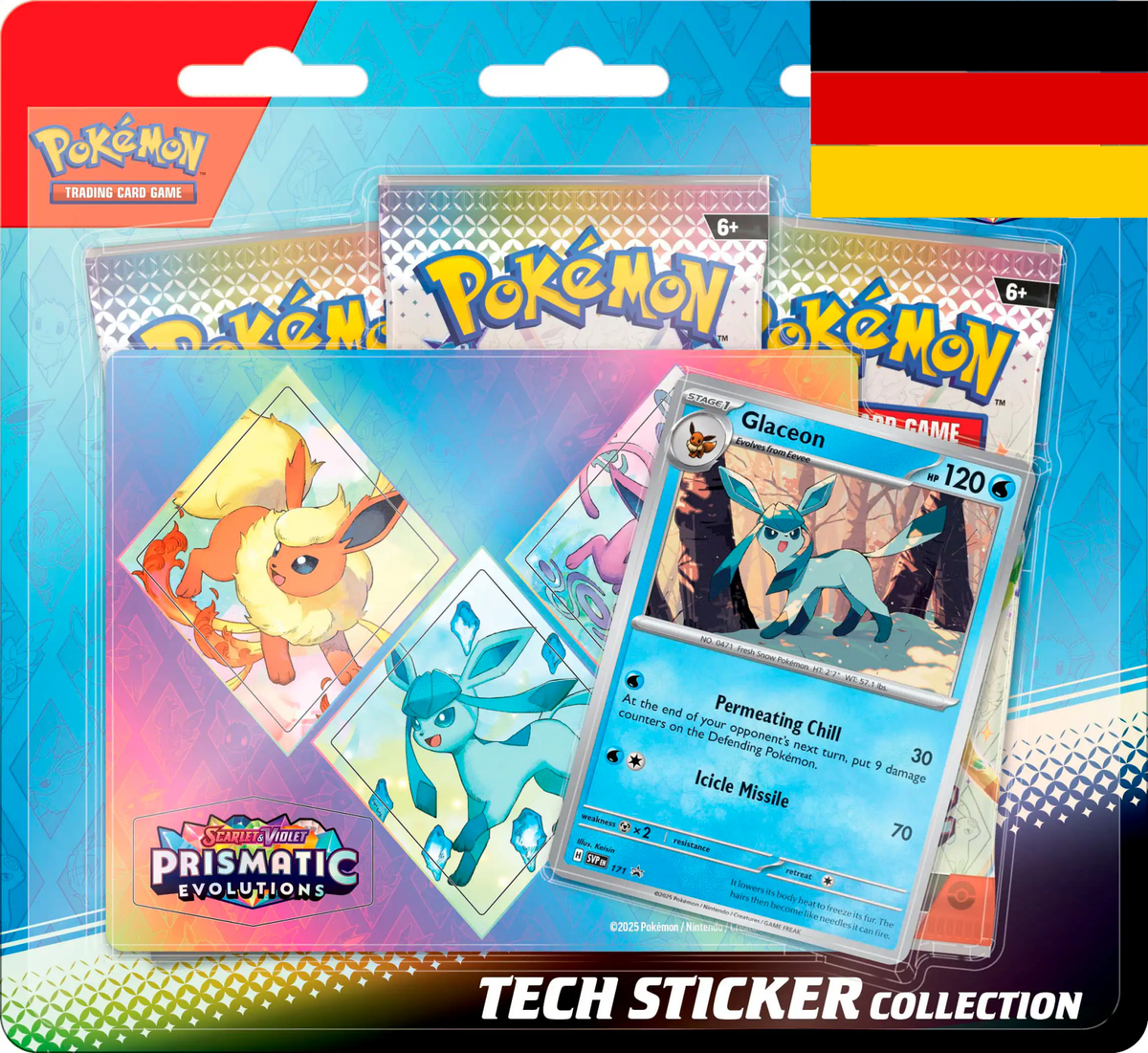Scarlet & Violet - Prismatic Evolutions Tech Sticker Collection -Deutsch- Vorbestellung 17.01.25*