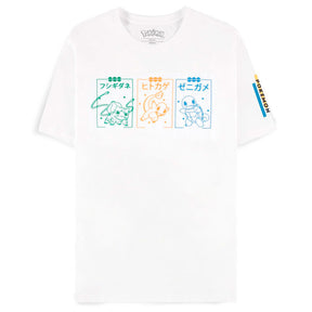 Pokemon Starter T-Shirt, Schiggy,Glumanda,Bisasam - Difuzed