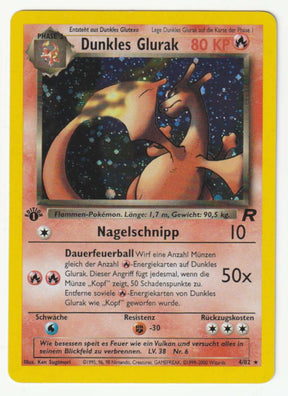 Dunkles Glurak 1 Edition Holo 4/82 Team Rocket - Deutsch - Near Mint