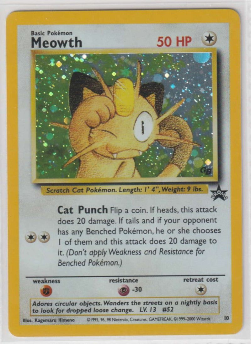 Meowth Wizards Black Star Promo No. 10 GB PROMO - Englisch - Near Mint