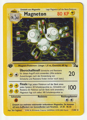 Magneton 1 Edition Holo 11/62 Fossil - Deutsch - Near Mint