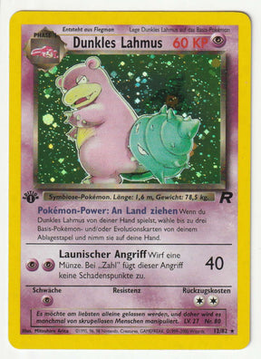 Dunkles Lahmus 1 Edition Holo 12/82 Team Rocket - Deutsch - Near Mint