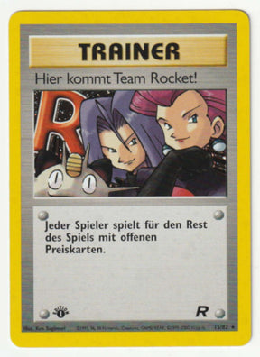 Hier kommt Team Rocket! 1 Edition Holo 15/82 Team Rocket - Deutsch - Excellent