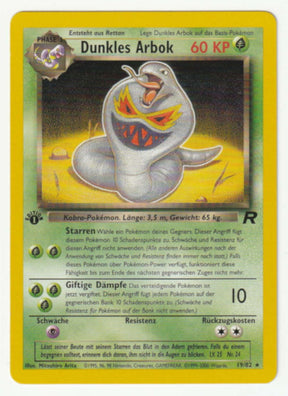 Dunkles Arbok 1 Edition (Rare) 19/82 Team Rocket - Deutsch - Near Mint