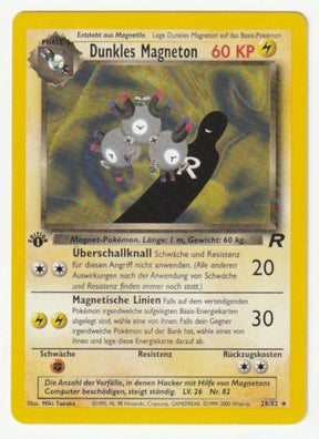 Dunkles Magneton 1 Edition (Rare) 26/82 Team Rocket - Deutsch - Near Mint