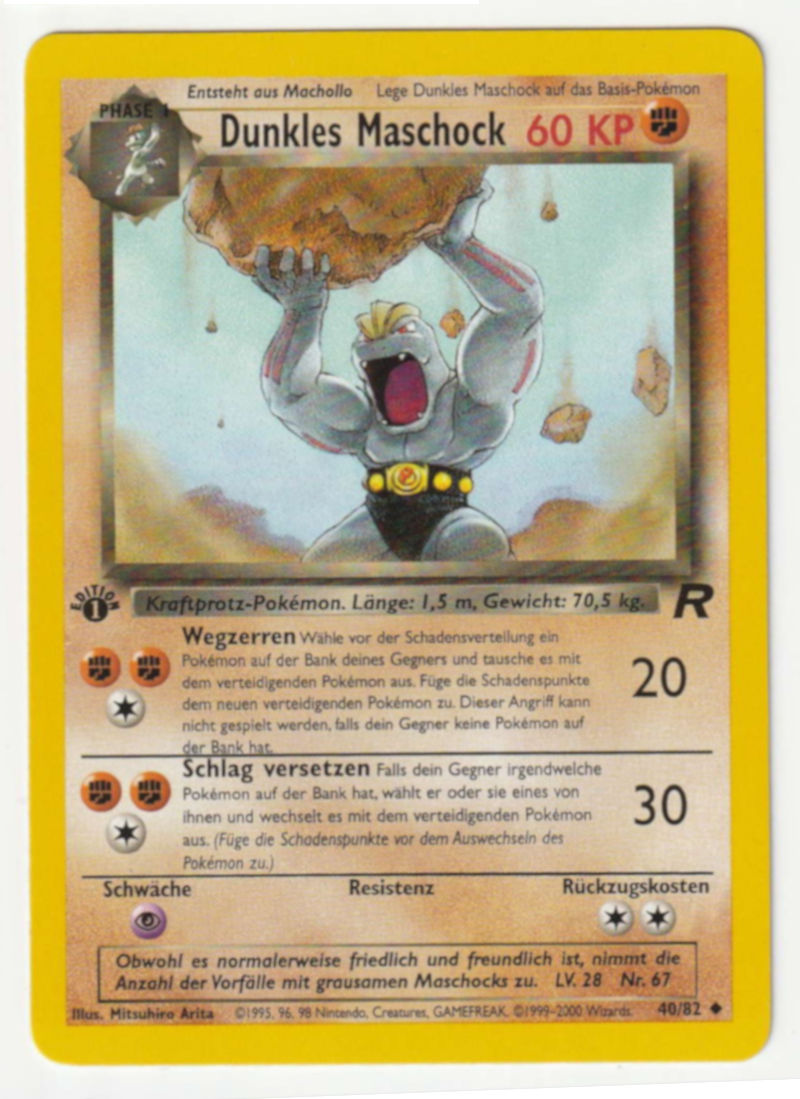 Dunkles Maschock 1 Edition 40/82 Team Rocket - Deutsch - Near Mint