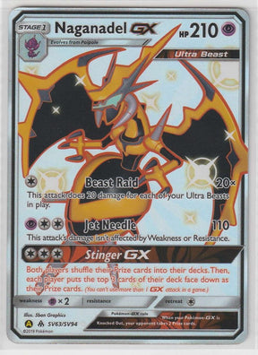 Naganadel GX SV63/SV94 Englisch - Hidden Fates Shiny Pokemon Near Mint