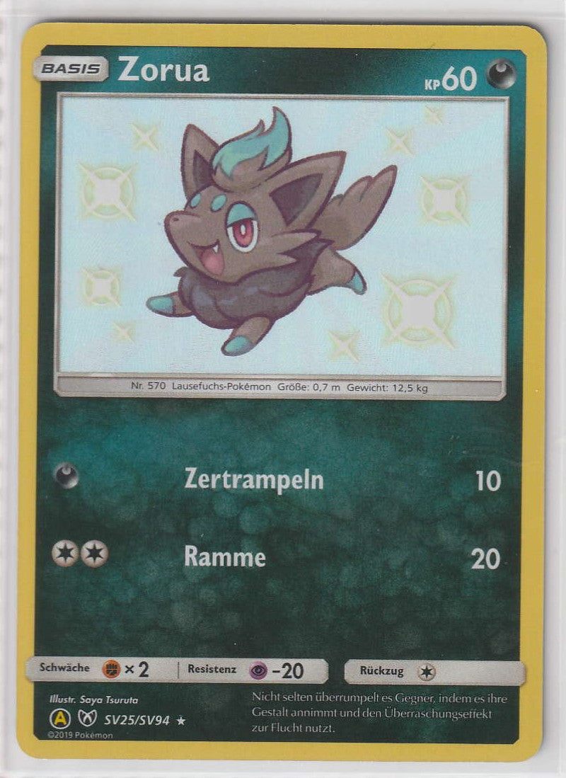 Zorua SV25/SV94 - Hidden Fates Shiny Pokemon - Deutsch - Near Mint