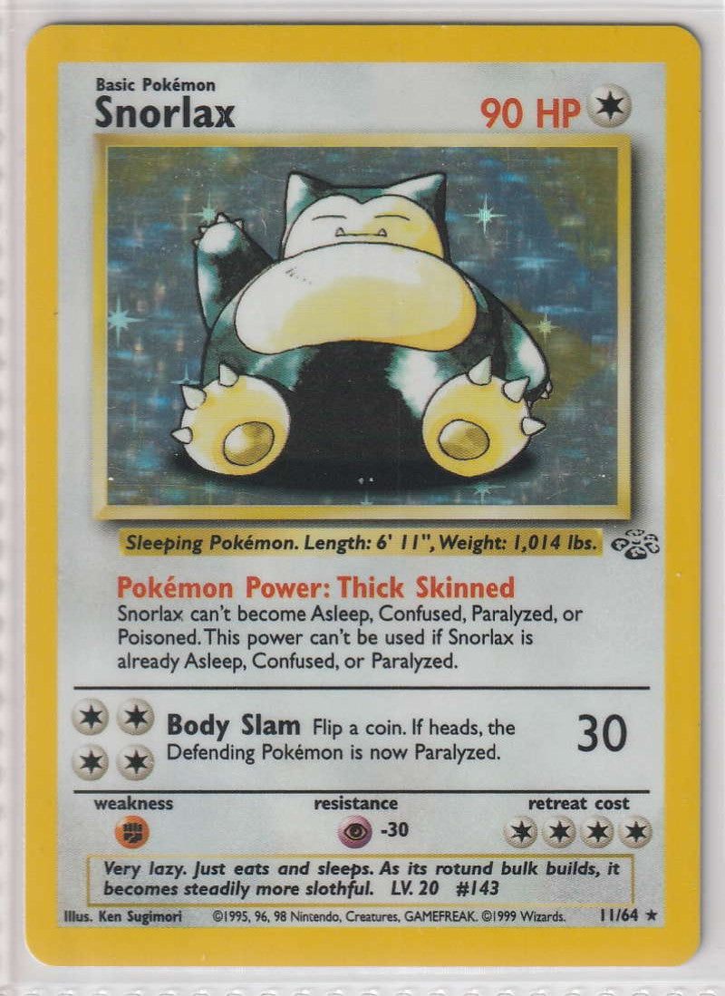 Snorlax Holo 11/64 Dschungel Jungle - Englisch - Excellent