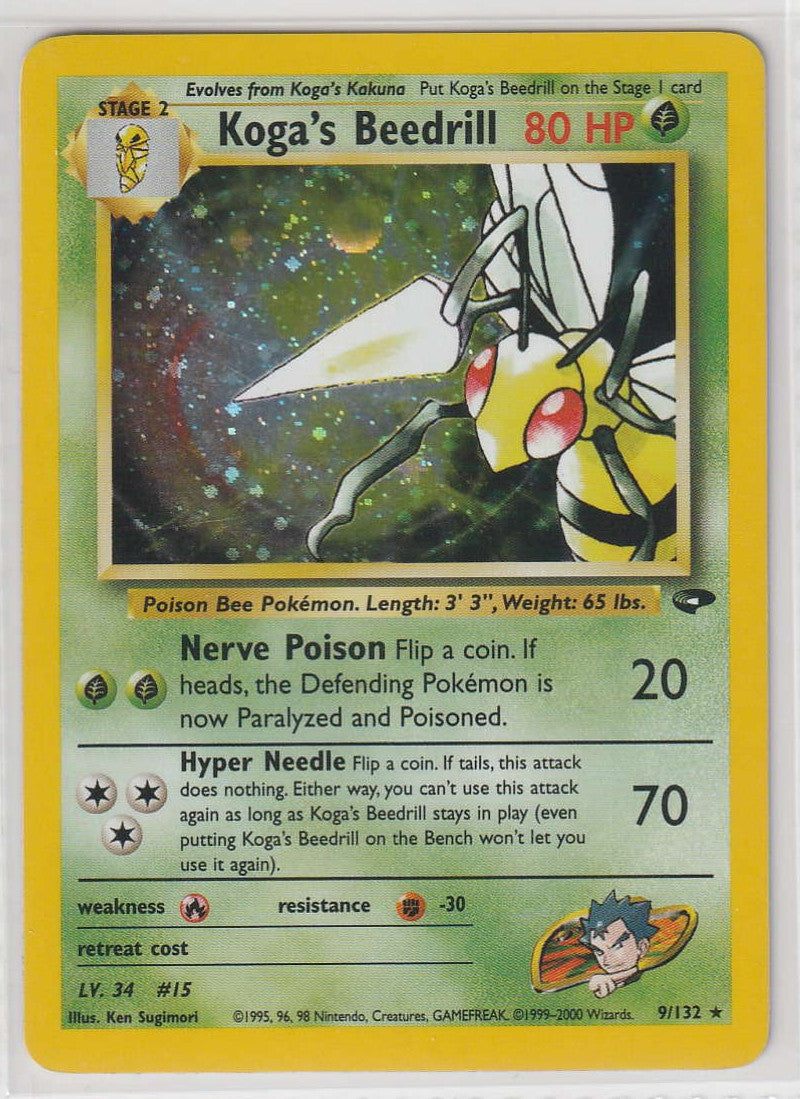 Koga&#39;s Beedrill 9/132 Gym Challenge - Englisch- Near Mint