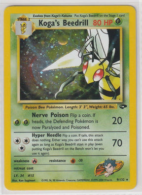 Koga's Beedrill 9/132 Gym Challenge - Englisch- Near Mint