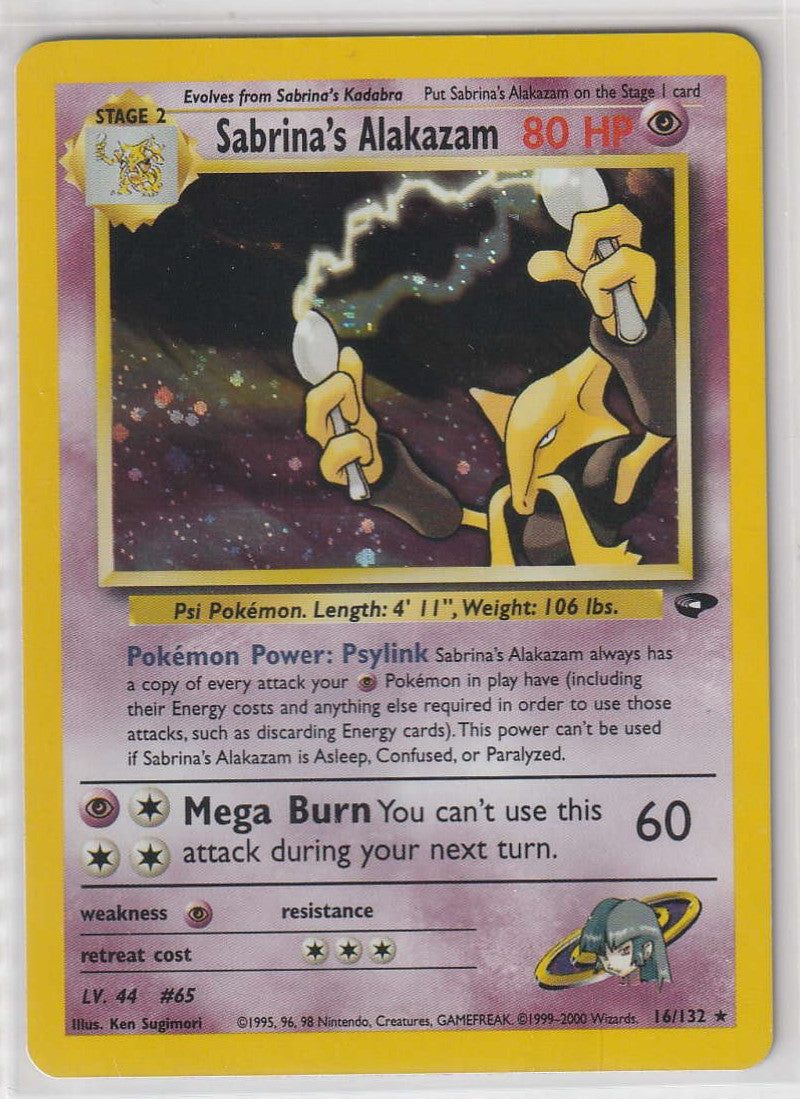 Sabrina&#39;s Alakazam 16/132 Gym Challenge - Englisch- Excellent