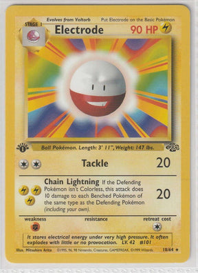 Electrode 1 Edition 18/64 (ERROR KARTE) Jungle Base Set Missprint - Englisch - Good