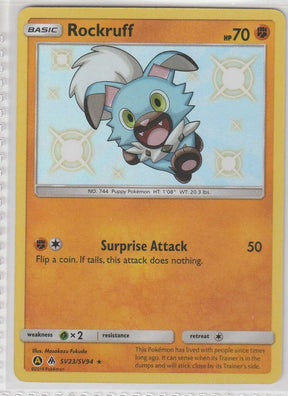 Rockruff SV23/SV94  Hidden Fates Shiny - Englisch - Near Mint