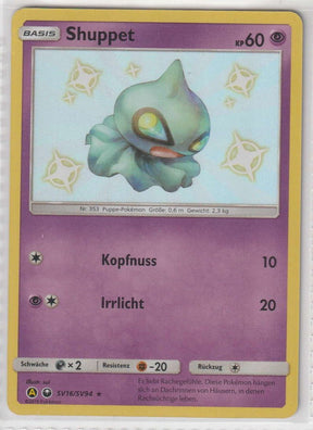 Shuppet SV16/SV94  Hidden Fates Shiny - Deutsch - Near Mint