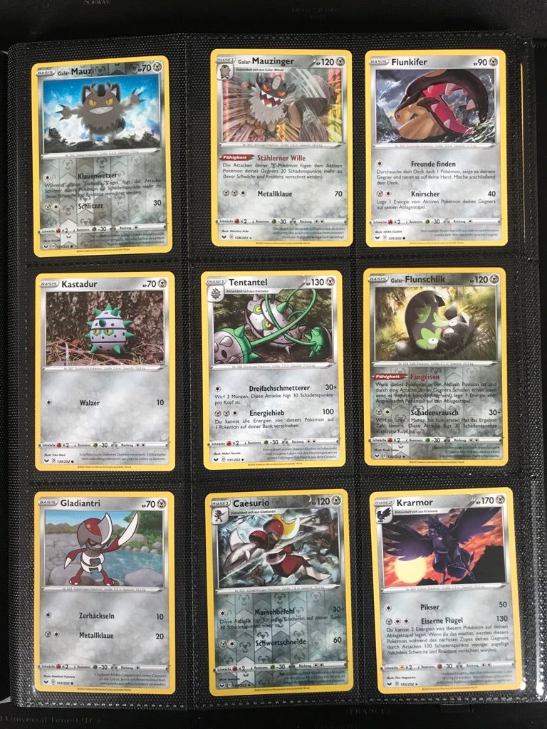 Schwert &amp; Schild Master Set Pokemon Sammlung 216/202 Komplett Deutsch - Near MINT