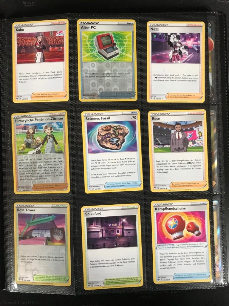 Flammende Finsternis Master Set Pokemon Sammlung 201/189 Komplett Deutsch