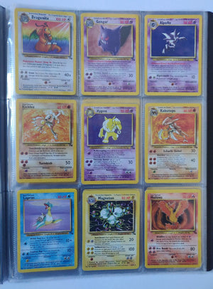 Fossil Master Set Pokemon Sammlung Basis 62/62 Komplett Deutsch - Englisch