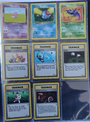 Fossil Master Set Pokemon Sammlung Basis 62/62 Komplett Deutsch - Englisch