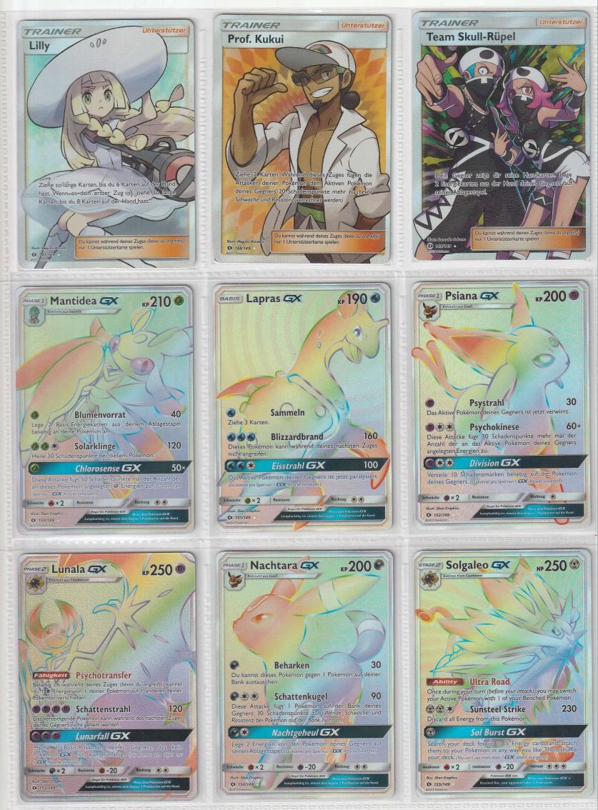 Sonne Mond Basis Master Set Pokemon Sammlung 163/149 Komplett Deutsch
