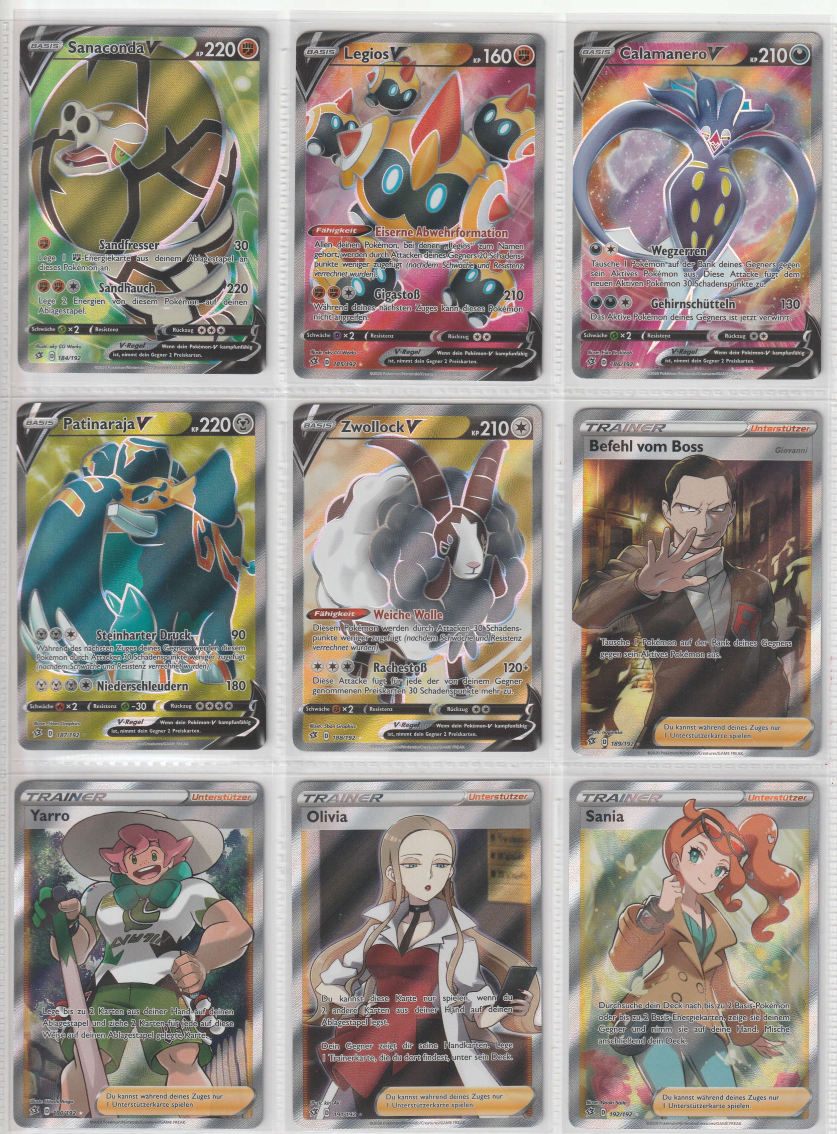 Clash der Rebellen Master Set Pokemon Sammlung Komplett Deutsch 209/192