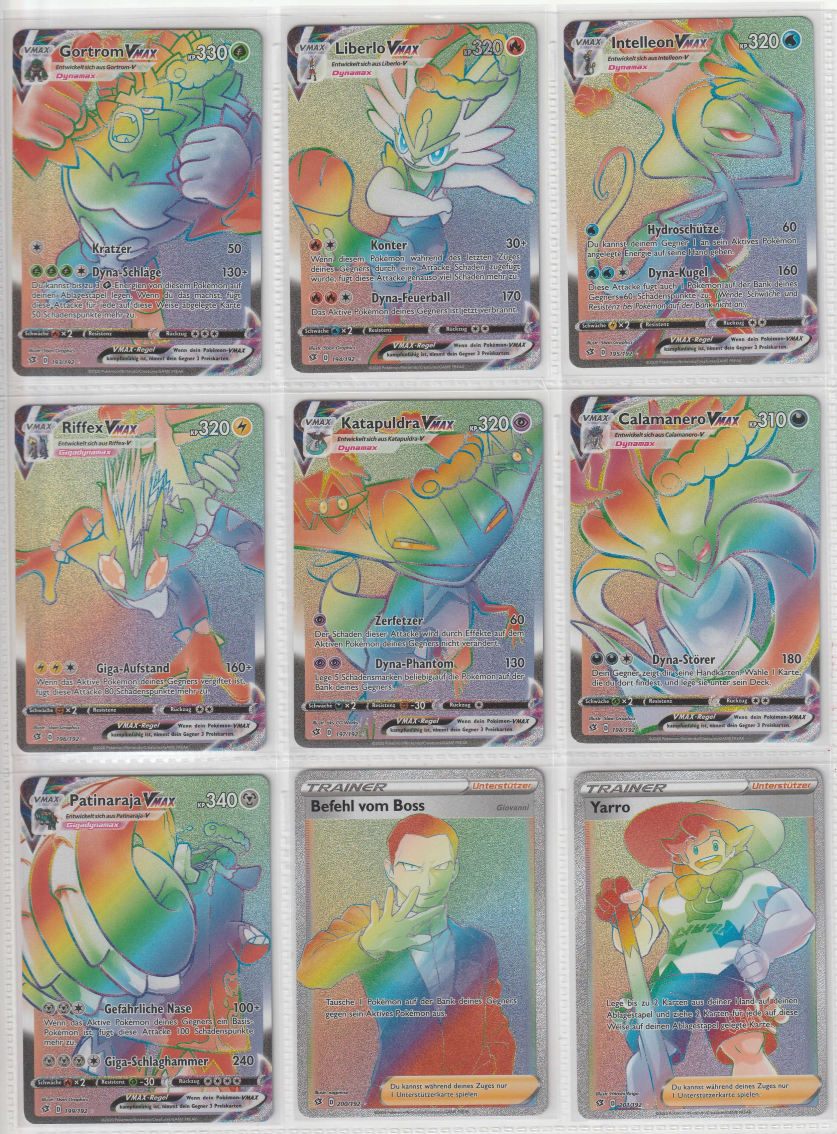 Clash der Rebellen Master Set Pokemon Sammlung Komplett Deutsch 209/192