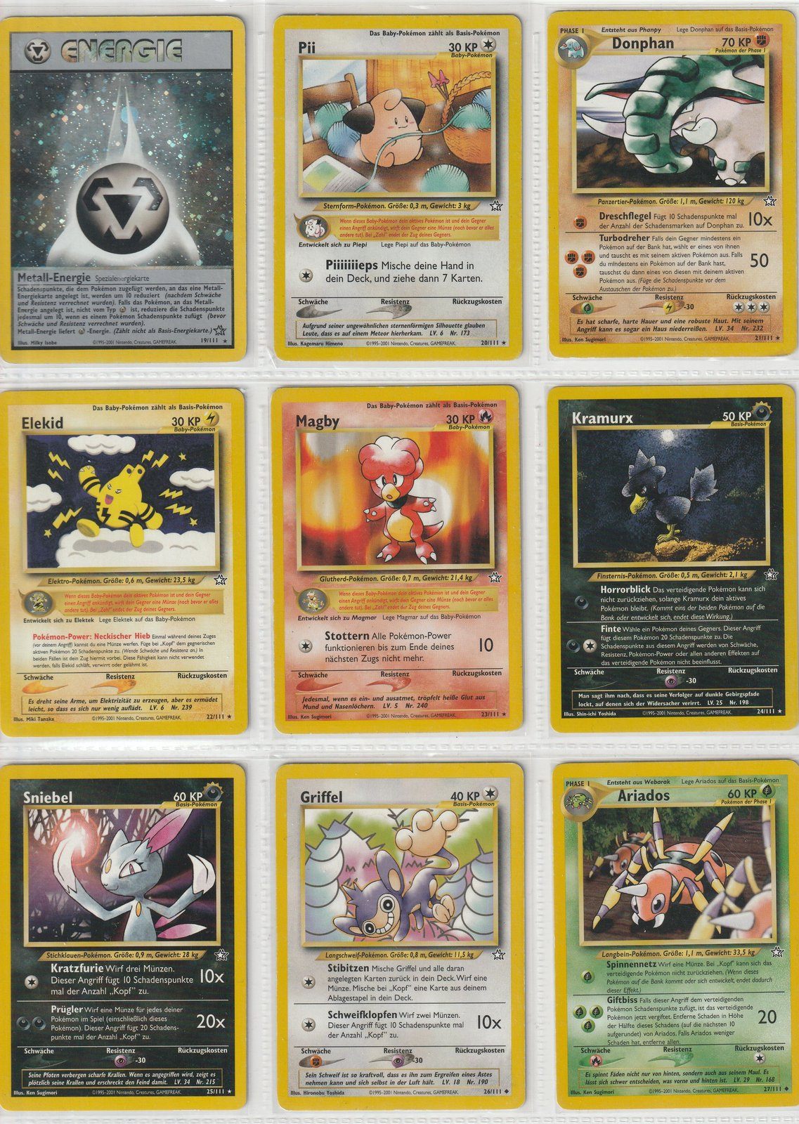 Neo Genesis Master Set Pokemon Sammlung Basis 111/111 Komplett