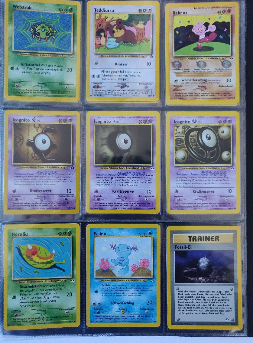 Neo Entdeckung Master Set Pokemon Sammlung Basis 75/75 Komplett Deutsch
