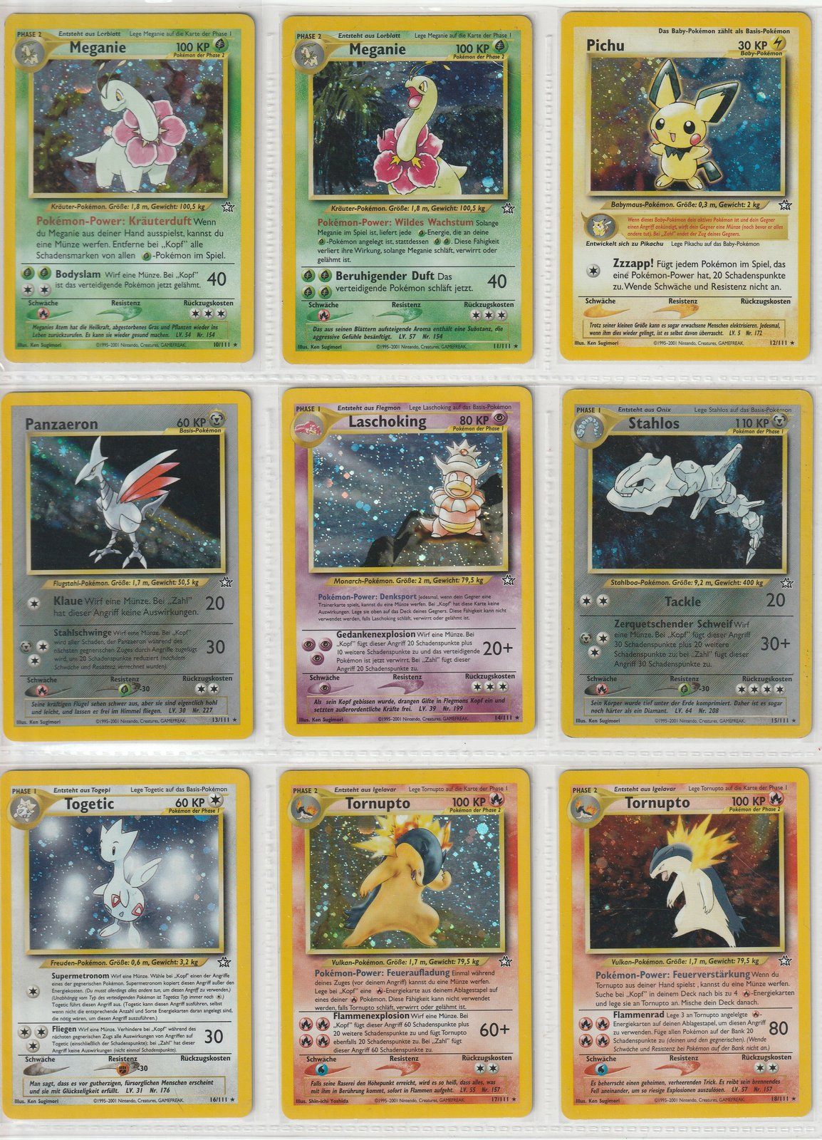 Neo Genesis Master Set Pokemon Sammlung Basis 111/111 Komplett Deutsch