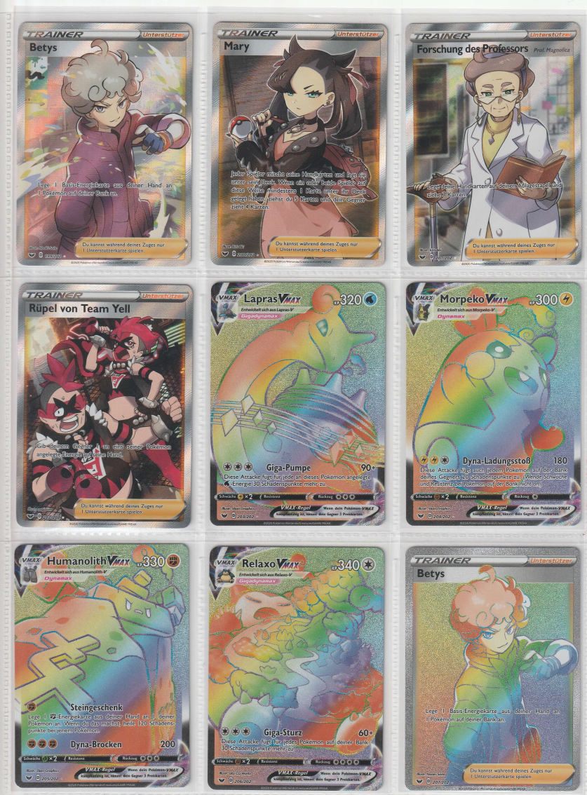 Schwert &amp; Schild Master Set Pokemon Sammlung 216/202 Komplett Deutsch - Near MINT