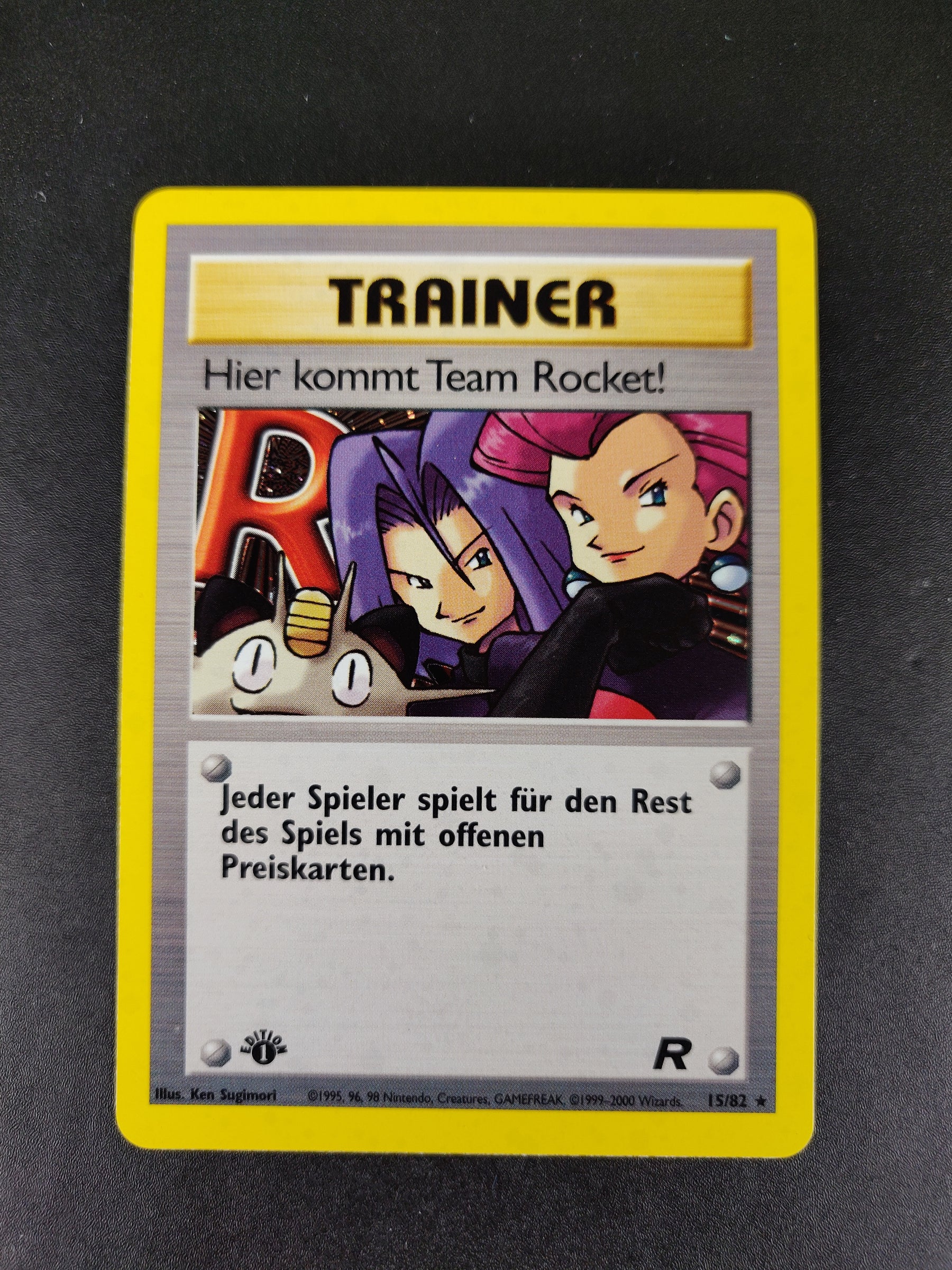 Hier kommt Team Rocket! 1 Edition Holo 15/82 Team Rocket - Deutsch - Excellent